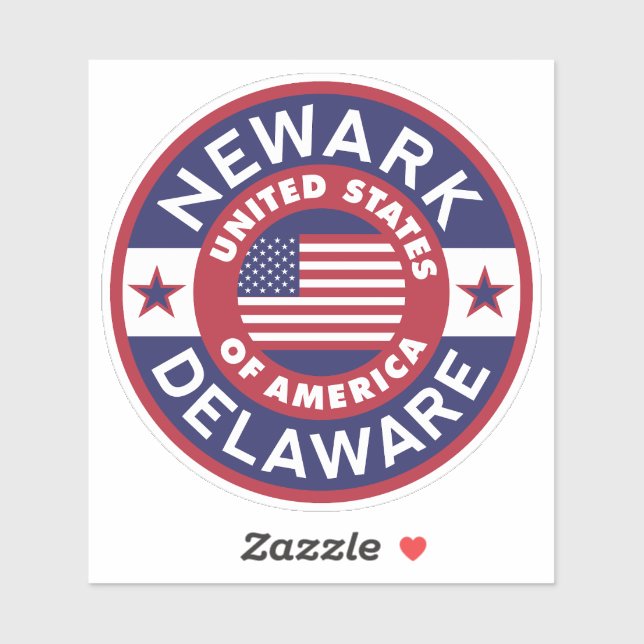 Sticker NEWARK, Delaware (Feuille)
