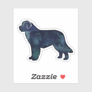 Sticker Newfoundland Black Watercolor