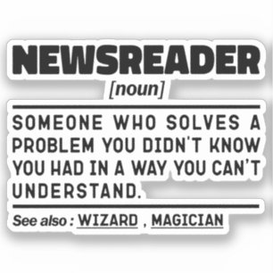 Sticker Newsreader Noun Radio Actualités Travailleur Drôle