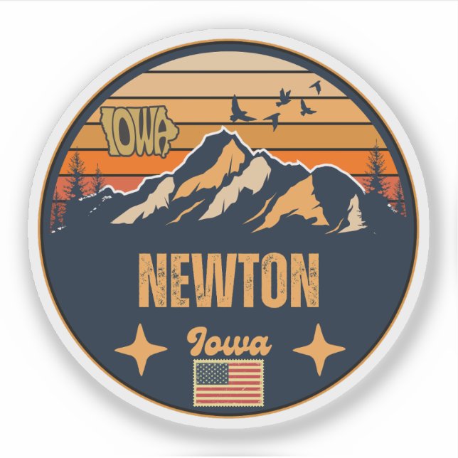 Sticker Newton, Iowa (Devant)