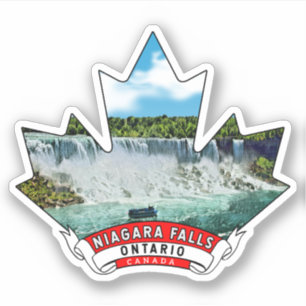Sticker Niagara Falls, Ontario Canada Feuille d'érable