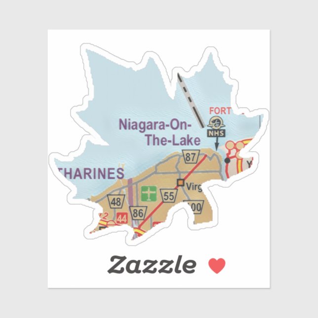 Sticker Niagara sur le lac Ontario (Feuille)