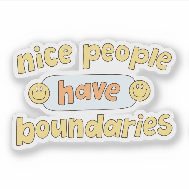 Sticker Nice people have boundaries (Devant)