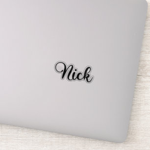 Sticker Nick Name - Calligraphie manuscrite
