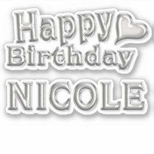 Sticker Nicole Happy Birthday