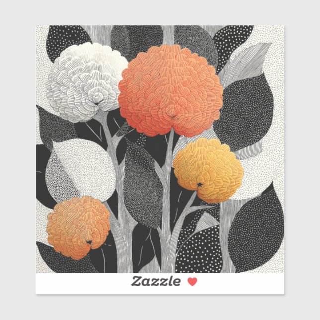 Sticker Night Bloom on the Red Planet #5 (Feuille)