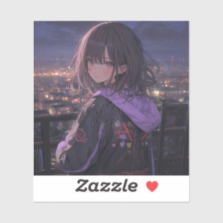 Sticker Night view | 東京娘 GenerartiveAI シール