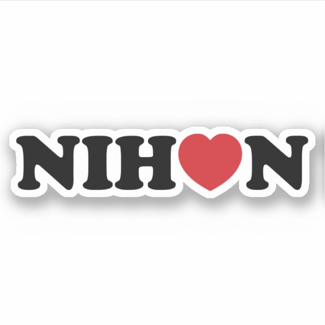 Sticker Nihon Coeur d'amour (Devant)