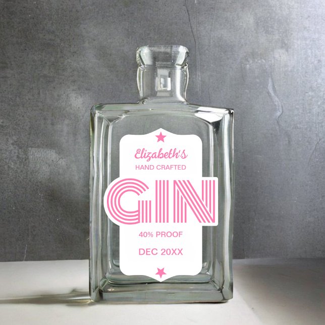 Sticker N'importe quelle couleur Gin personnalisé (Créateur téléchargé)