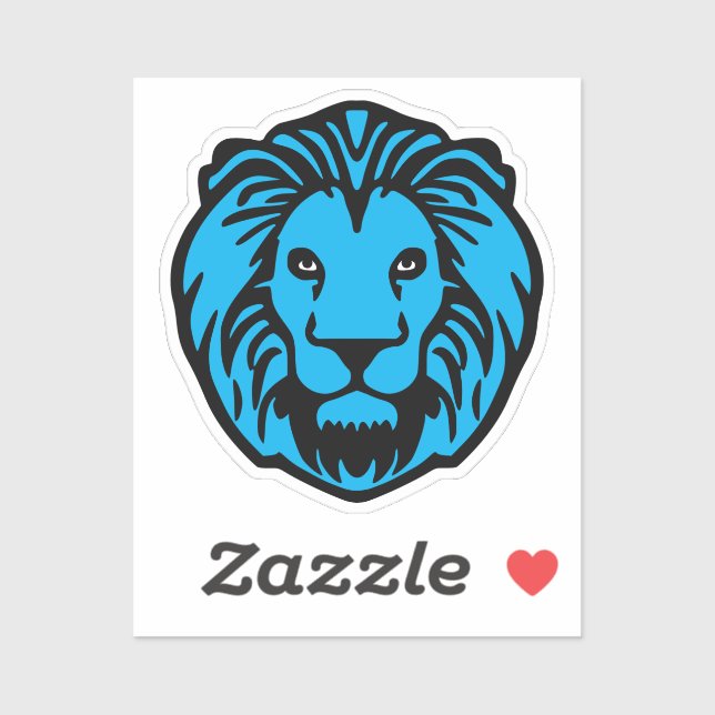 Sticker N'importe quelle couleur Tête de lion (Feuille)
