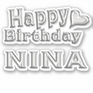 Sticker Nina Happy Birthday