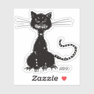 Sticker Nine Vie Nine Cat Noir Ragged
