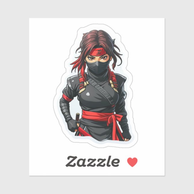 Sticker Ninja Girl (Feuille)