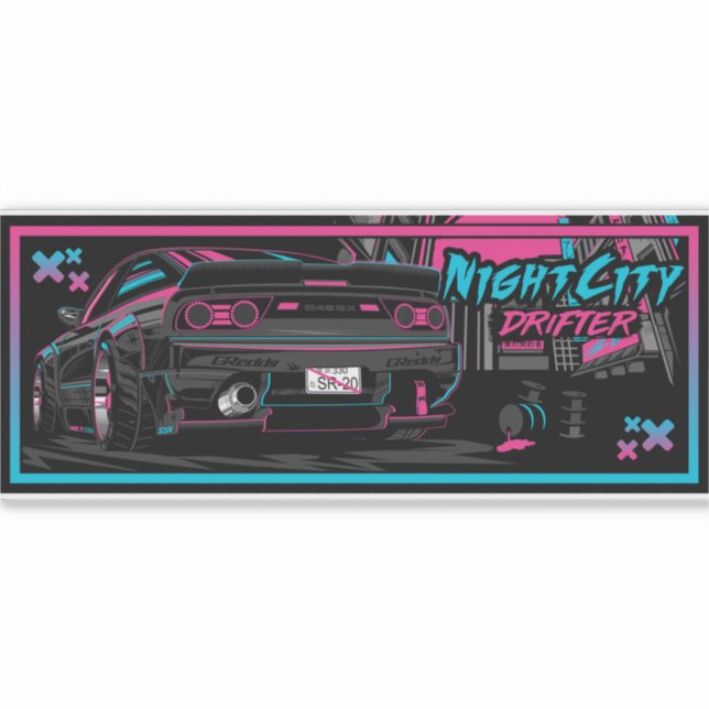 Sticker Nissan 240x s13 (Devant)