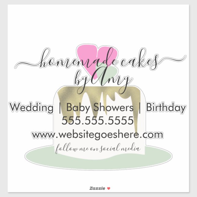 Sticker Niveau Cake Logo Boulangerie Commerciale Commercia (Feuille)