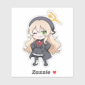 Sticker Niyaniya Chibi Blue Archive Fanart