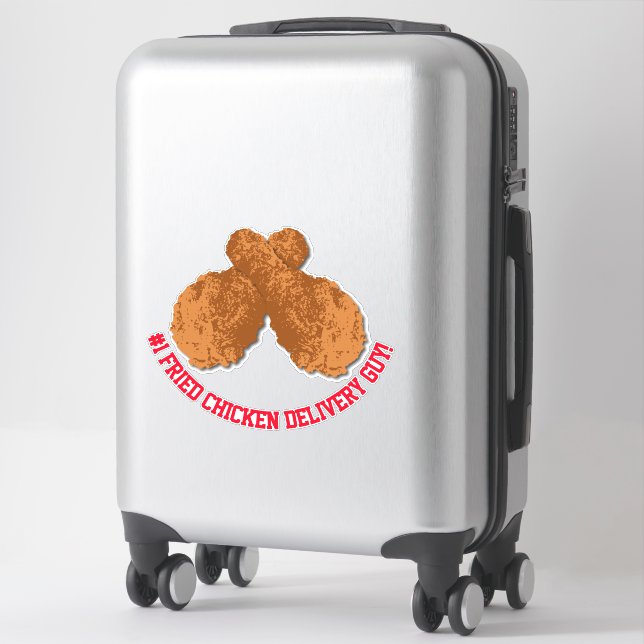 Sticker No 1 Meilleur Vainqueur de livraison de poulet fri (Sur valise)