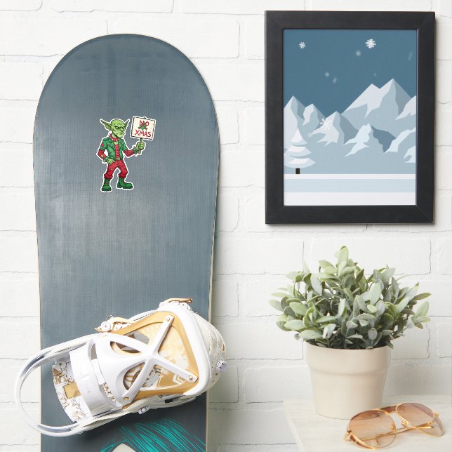 Sticker No Christmas – Rebel Alien Style (Snowboard)