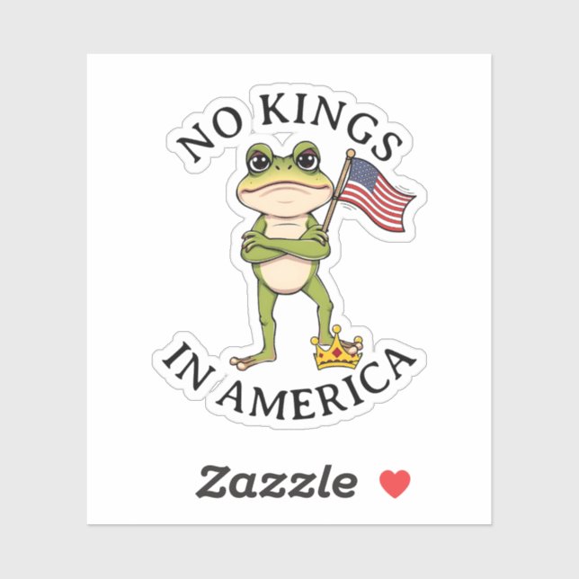 Sticker No Kings in America Anti-Trump Protest  (Feuille)