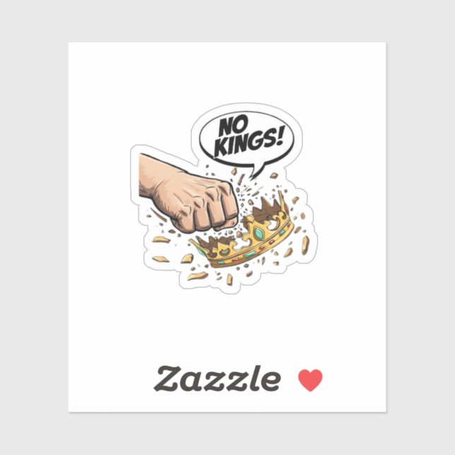 Sticker No Kings In America Creative Design (Feuille)