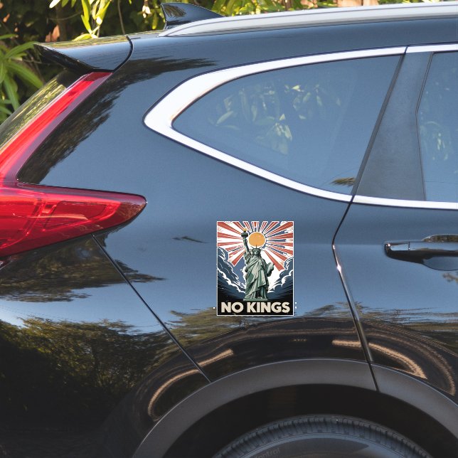 Sticker No Kings In America Liberity Status USA Democrats  (Coté voiture)