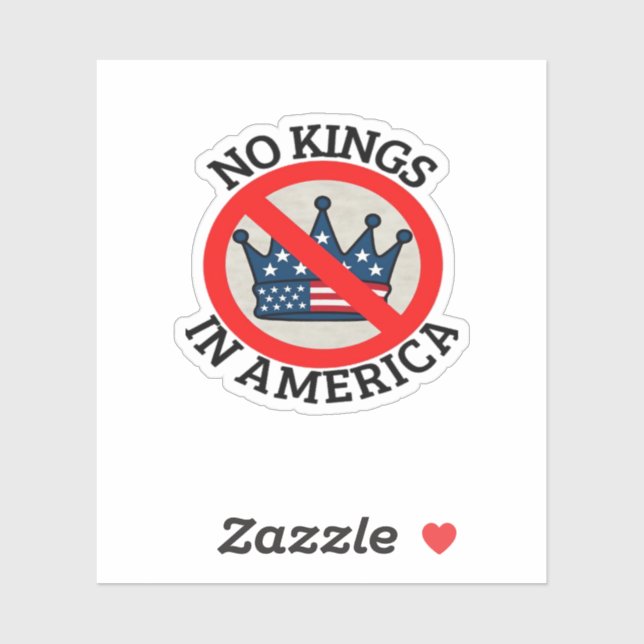 Sticker No Kings In America Retro Classic (Feuille)