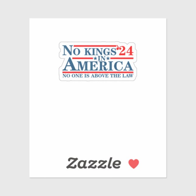 Sticker No Kings In America Retro Classic (Feuille)