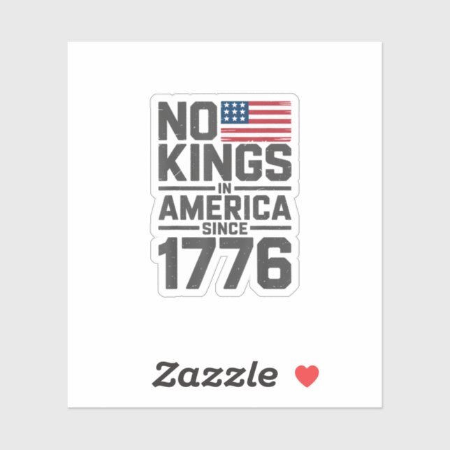 Sticker No Kings In America Since 1776 Creative Design (Feuille)
