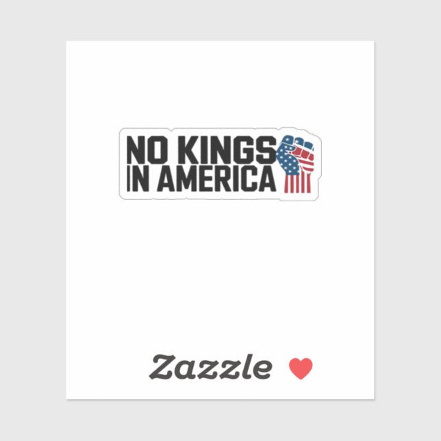 Sticker No Kings In America USA Vintage Graphic (Feuille)