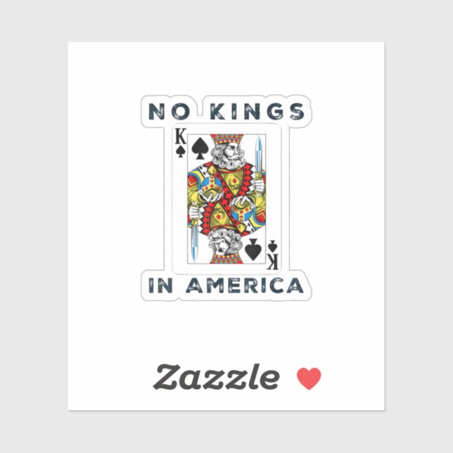 Sticker No Kings In America We The People Political Creati (Feuille)