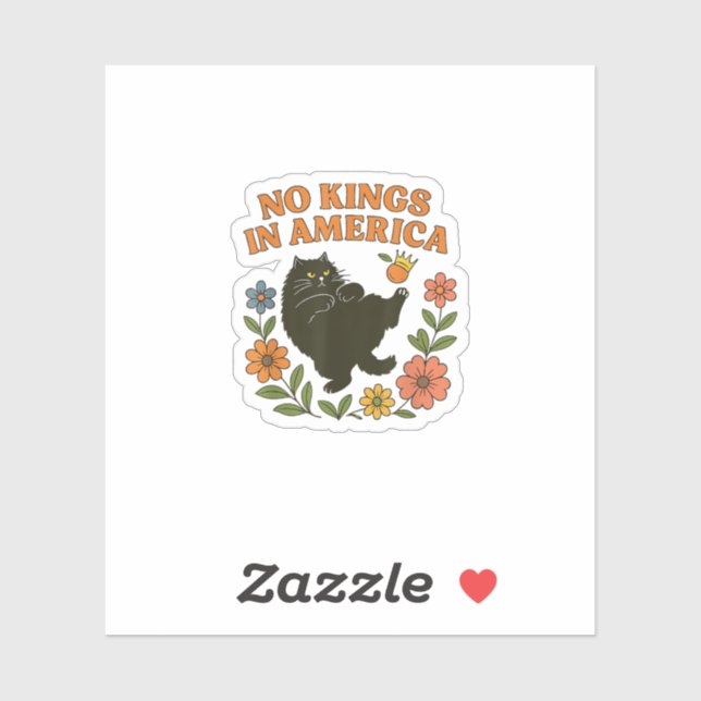 Sticker No Kings In America We The People Retro For Girl C (Feuille)