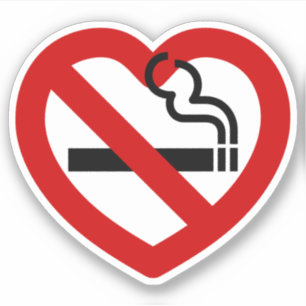 Sticker No Love For Smoking Sign