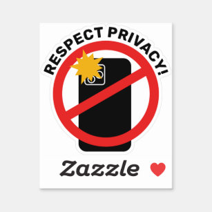 Sticker No Phone Photography - Respect de la vie privée Vo