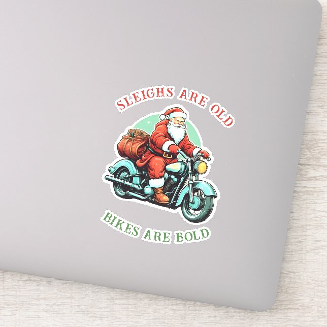 Sticker Noël de la moto Santas Joyride (Détail)