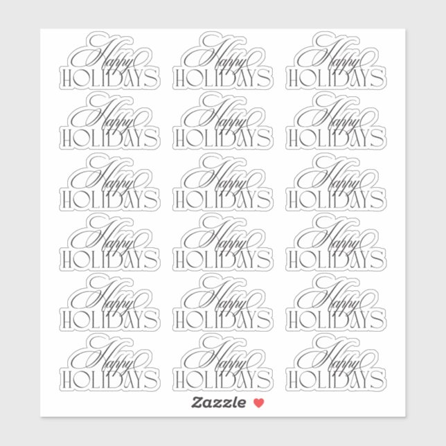 Sticker Noël d'élégance À feuillage persistant enchantée (Feuille)