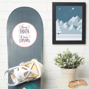 Sticker Noël Drôle Cher Père Noël Je Peux Expliquer