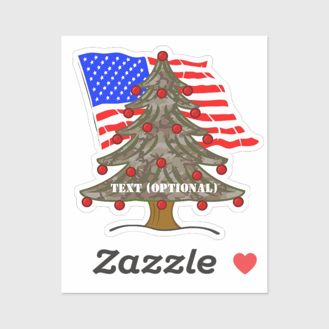 Sticker Noël du Camouflage du désert des États-Unis (Feuille)