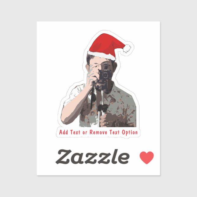 Sticker Noël du photographe de vacances (Feuille)