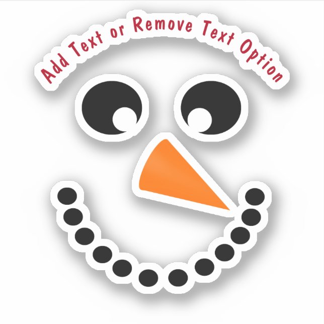 Sticker Noël du visage de neige (Devant)