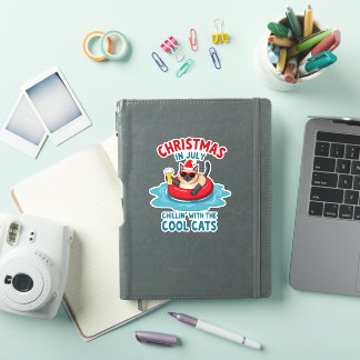Sticker Noël en juillet Papa Maman se détendent avec Sia