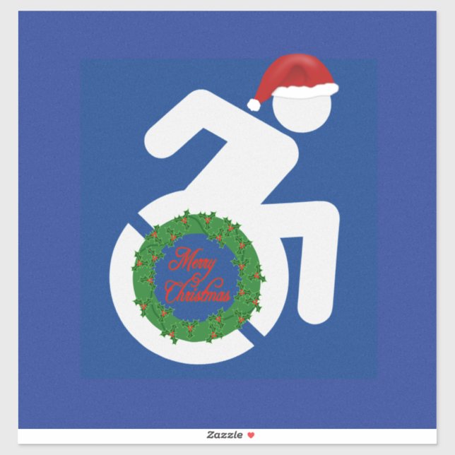 Sticker Noël Handicapé (Feuille)