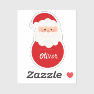 Sticker Noël Père Noël nom personnalisé enfants