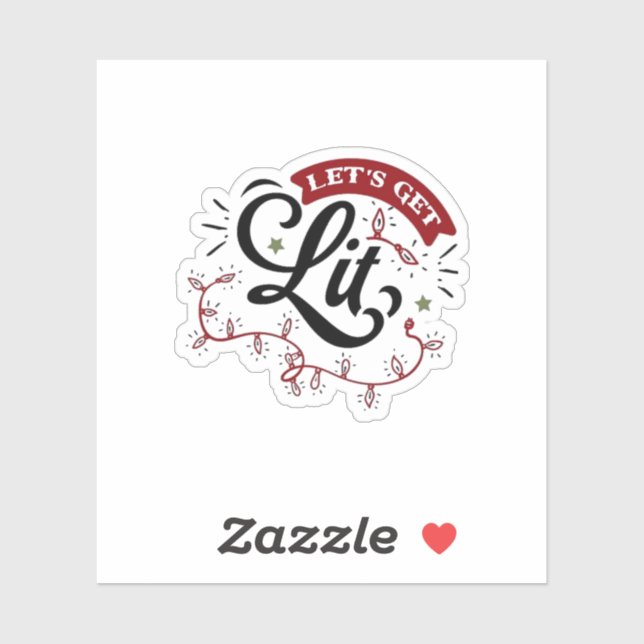 Sticker Noël Soirée Joyeux Noël - Faisons-nous briller (Feuille)