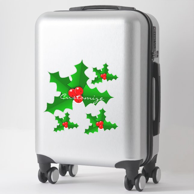 Sticker Noël Vert et rouge saint Thunder_Cove (Sur valise)