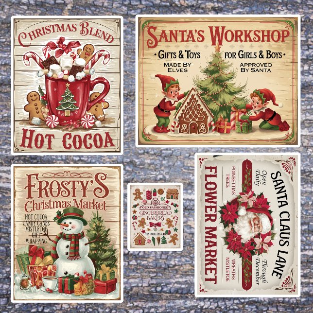 Sticker Noël vintage (Créateur téléchargé)