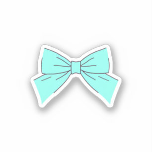 Sticker Nœud bleu aqua
