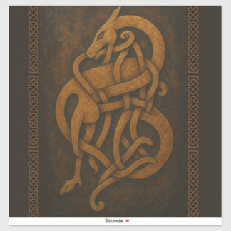 Sticker Nœud de serpent en vieux norrois avec bordure celt