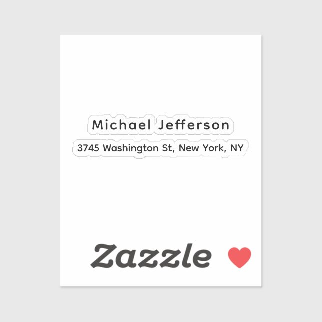 Sticker Noir Blanc Unique Classique Élégant Plain (Feuille)