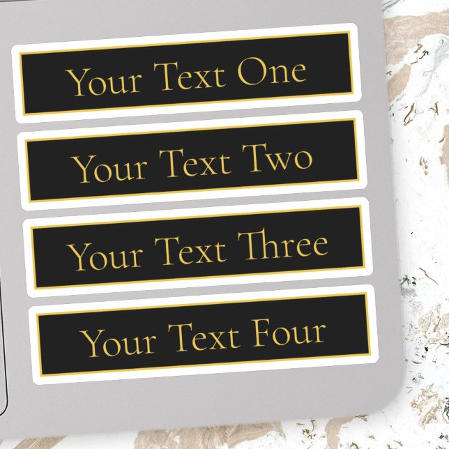 Sticker Noir et Faux Gold personnalisables (Créateur téléchargé)