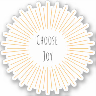 Sticker noir et jaune "Choose Joy"